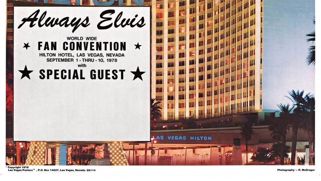 Original Las Vegas, Always Elvis 1978 vintage poster. Linen backed in very good condition, ready to frame. Photography: R. McGregor. This poster was created to promote Elvis back at his location in Las Vegas.