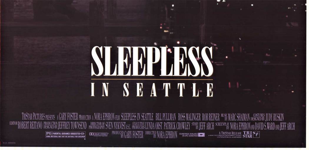 Original “Sleepless in Seattle” vintage US 1-sheet American movie poster. This poster was printed for the American market and is the more valuable version. Paper, rolled, and in very fine condition. Ready to frame. These are the images of the exac