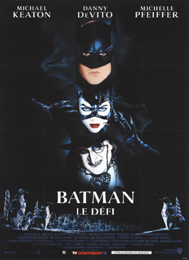 French poster, Batman, Catwoman, The Penguin, original poster, linen backed,