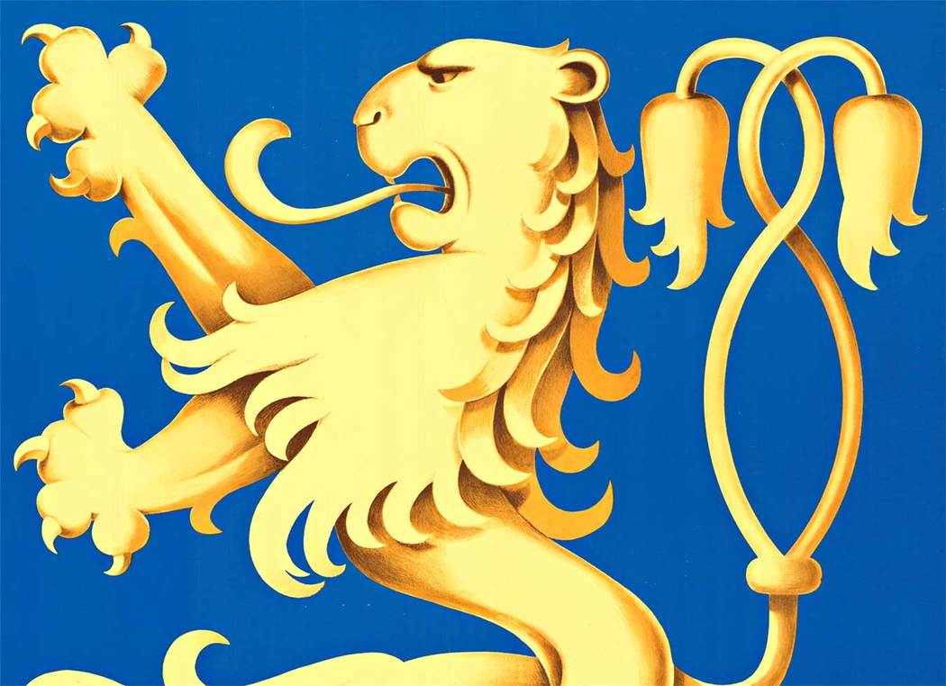 Original Lowenbrau Munchen Vintage Poster with Iconic Lion - Conservation Linen Backed, Ready to Frame, Excellent Condition. (Löwenbräu Münchn) <br> <br>The Original Lowenbrau Munchen Vintage Poster with Iconic Lion is a true collector's item. This poste