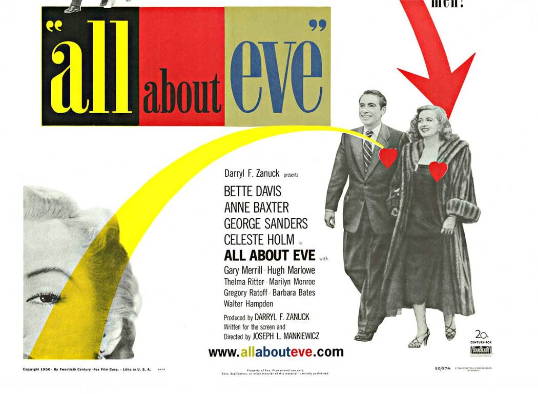 Original “All About Eve” Happy 50th Anniversary vintage movie poster. Archivally linen backed in excellent condition, ready to frame.