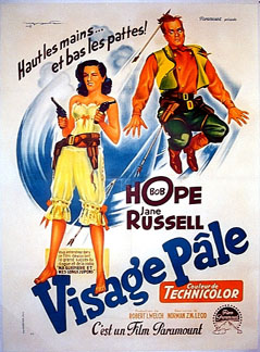 Bob Hope, Jane Russell, Pale Face, French movie poster, linen backed lithograph, original poster,