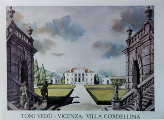 Anonymous Artists - Toni Vedu Vicenza: Villa Cordellina - Offset-Lithograph - 44.75" x 33.5"