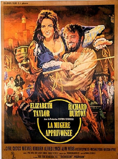 Elizabeth Taylor Richard Burton, French movie poster, linen backed, fine condition, dancing,