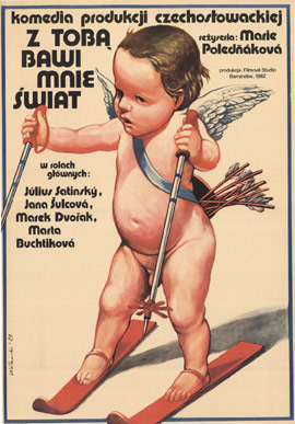 nude cherbus skiing, linen backed, Z Toba Bawi Mnie Swiat/With You The World Is Fun