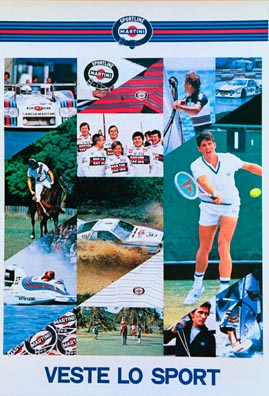 tennis, photo montage, italian, vintage poster