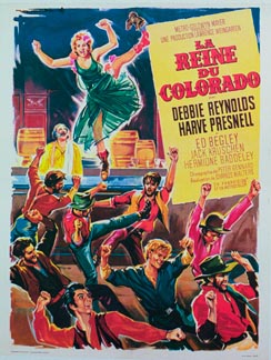 Debbie Reynolds and Harve Prisnell star in the Unsinkable Molly Brown.