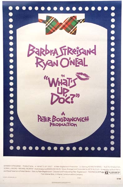 Barbra Streisand and Ryan O’Neal star in What’s up Doc