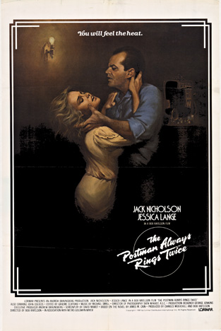 Jack Nicolson and Jessica Lange in a remake of The Postman Always Rings Twice