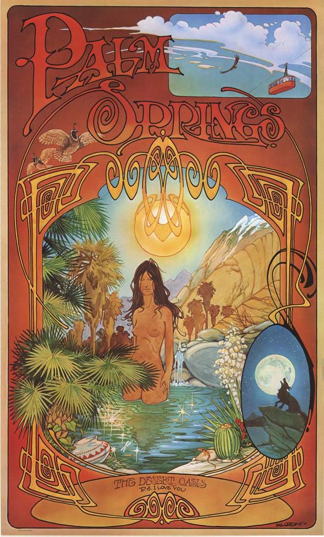Original poster: Palm Springs The Desert Oasis original poster by Bill Ogden. The poster is not linen backed. Excellent condition. Mint. 1969. This is the best price for this original poster you should find in any gallery. The height of the 
