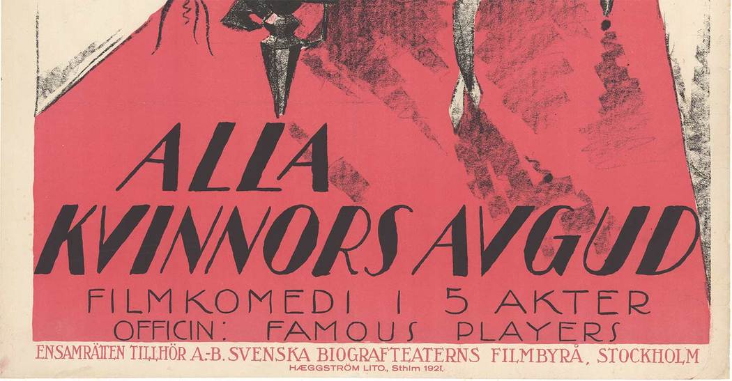 Rare original 1921 Alla Kvinnors Avgud, translated from Swedish as: <br>All Women's Outbreak. <br>Stone lithograph, 1921, excellent condition; professional acid-free archival linen backed; ready to frame.