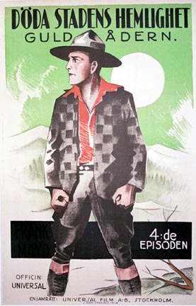 man, hat, sweden, swedish silent movie poster, original,