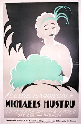 woman sitting with feathers, silent movie, Sweden, Swedish, original poster, poster art, posters for sale, vintage poster, authentic