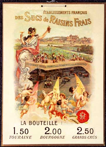 Anonymous Artists - Des Sucs de Raisins Frais - Chrome-Lithograph Cartone - 12.5" x 17.25"