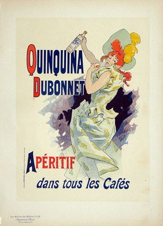 Jules Cheret - Quinquina Dubonnet - Stone-Lithograph - 11.25" x 15.5"