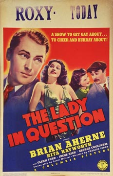 The movie The Lady in Question A weird poster depicting snapshots of two scenes in the movie.