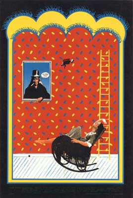 Original concert vintage poster: <br>FD # 102-1 Genesis Family Dog Poster FD102 <br>Artist: Robert Fried 1st Printing. <br> <br>Performers: Genesis <br>Siegal Schwall <br>Mother Earth