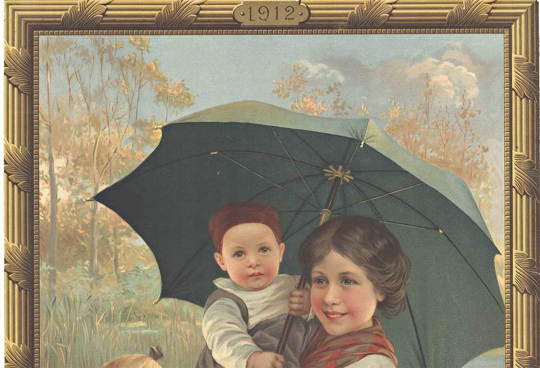 woman, baby, child, dog, basket, art nouveau, French poster,