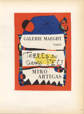 Galerie Maeght show for Miro