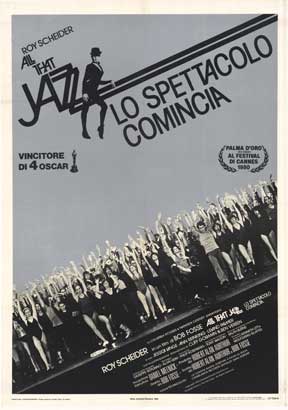 black and white, Italian size movie poster, dancers, stage scene, Oscar winner,