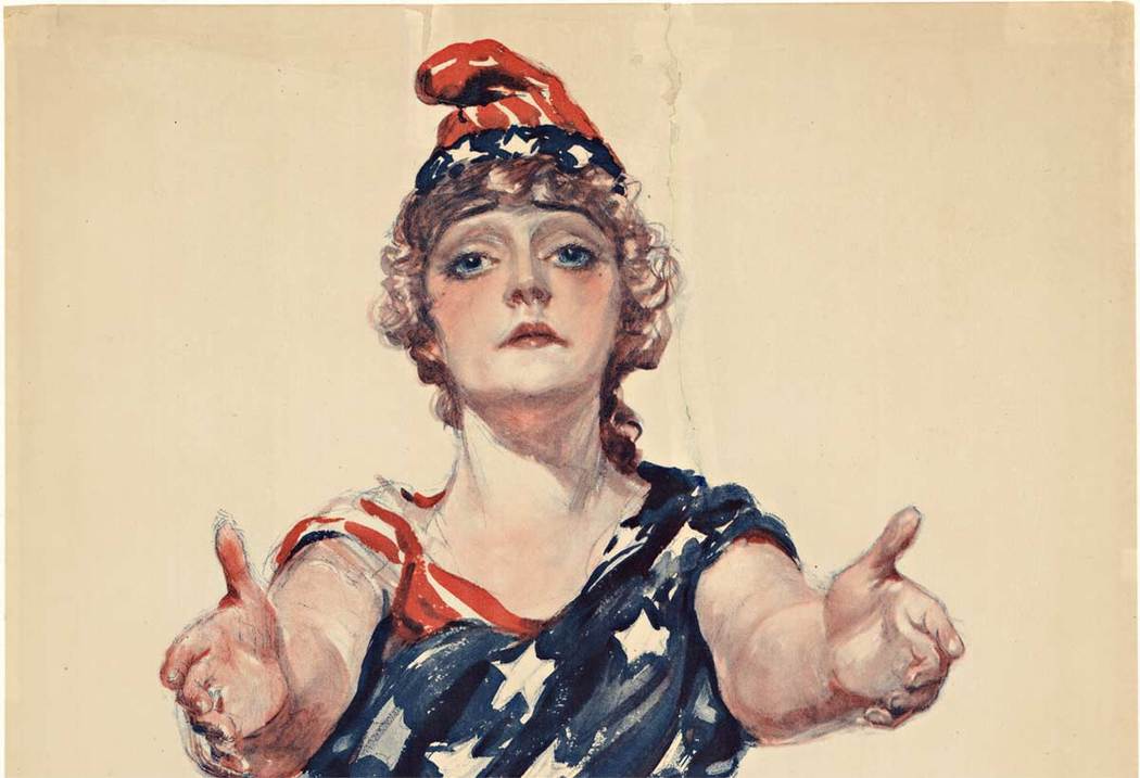 military poster, lady liberty, world war 1, propaganda poster, patriotic,