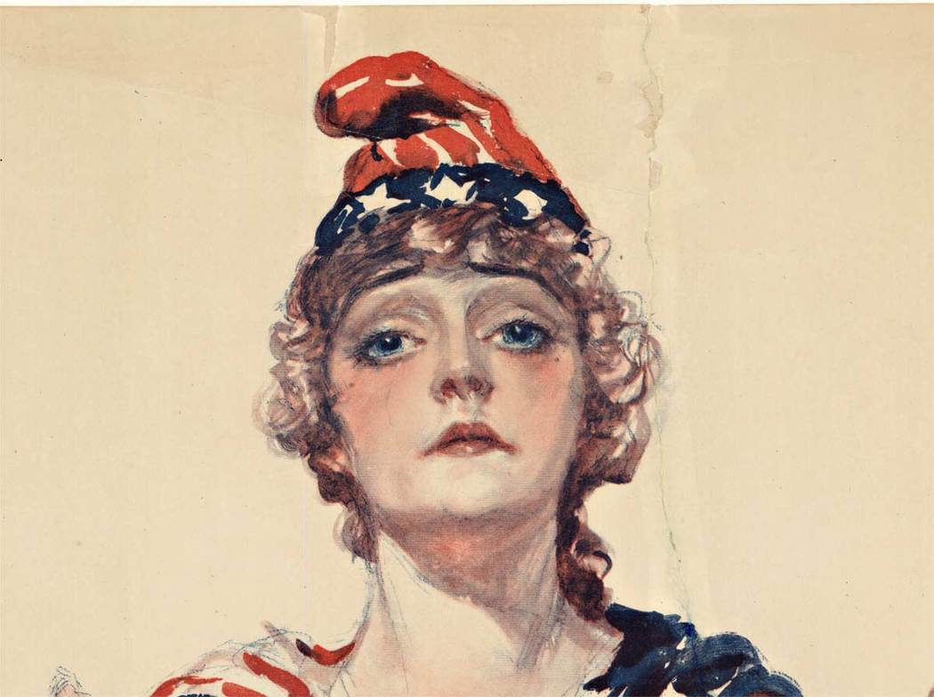 military poster, lady liberty, world war 1, propaganda poster, patriotic,