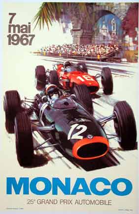 Michael Turner - Monaco 1967 - Lithograph - 16" x 24"