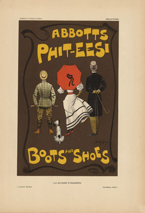 Advert for boots and shoes done in Browns, yellows and oranges1 A very pleasing color combination.