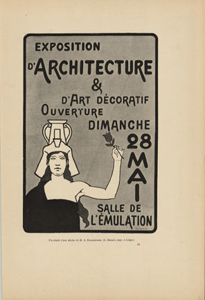Really, really old advertisement from 1897 A woman holding flowers exclaiming the virtues of Architecture.