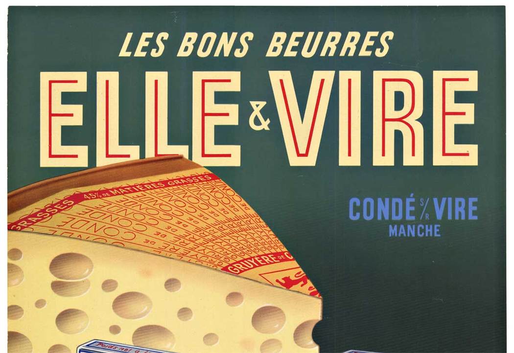 cheese poster, linen backed, French, orignal, fine condition.