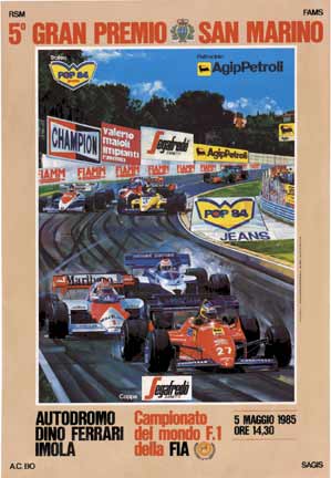 car race, Italian, original poster, linen backed, fine condition, Ferrari #DinoFerrari