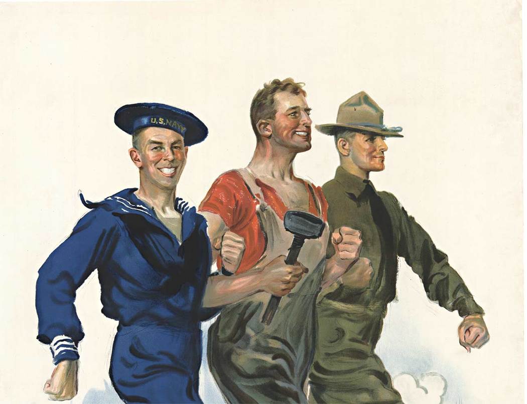  <br> “Together We Will Win,” is a World War I era poster issued by the United States Shipping Board Emergency Fleet Corporation. The Emergency Fleet Corporation was an agency established to manage wartime merchant shipping after the United States declar