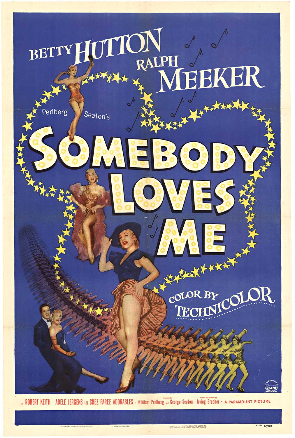 Somebody love me, the movie, the poster. Don’t recognize the stars. Betty Hutton, who’s your sister?