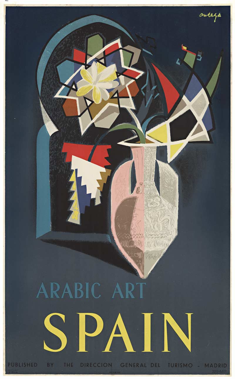 Arabic Arta, Spain, travel poster, original poster, linen backed
