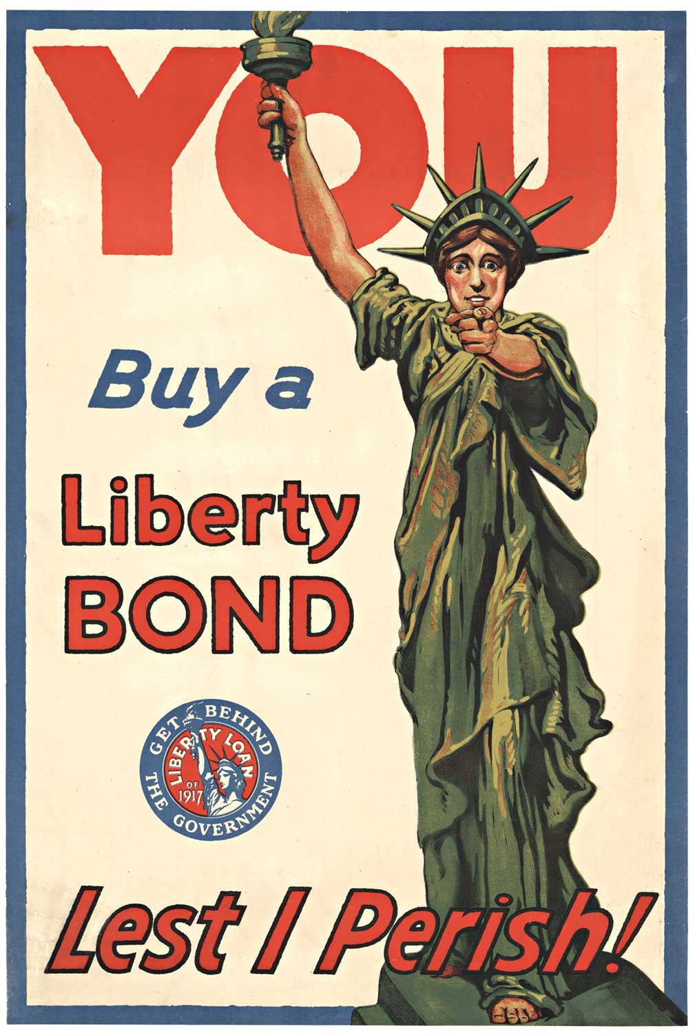 WW1 poster, statue of liberty, liberty bond, original poster.