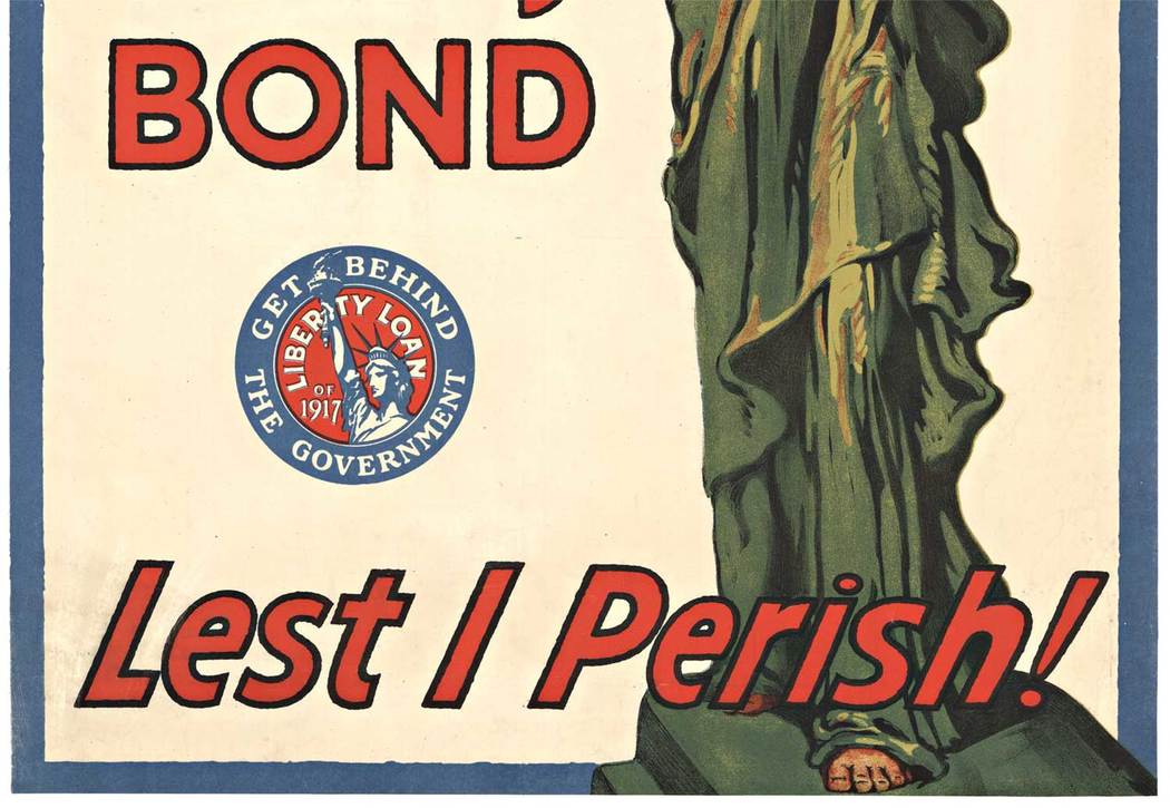 WW1 poster, statue of liberty, liberty bond, original poster.