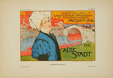 Original "Die Algte Stadt" affiche illustre. Artist: Anton Otto Fischer, 1987.