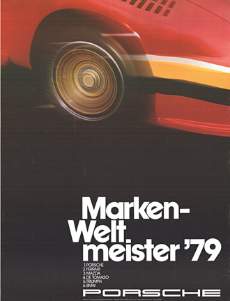 Marken-WELT MEISTER '79 Porsche. Fine condition. <br> <br>1979 Porsche 935 Marken Welt Meister Victory Showroom Poster, Plakate, Affiche, <br> <br>“Marken- Welt. Meister '79”
