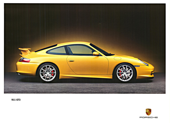 Original horizontal factory issued Porsche 911 GT3 poster. <br> <br>#Porsche #porscheposter #porscheart #originalposter #PorscheFactoryPoster #racingposter