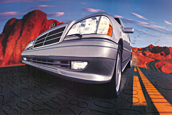Original Mercedes showroom poster. Horizontal format.