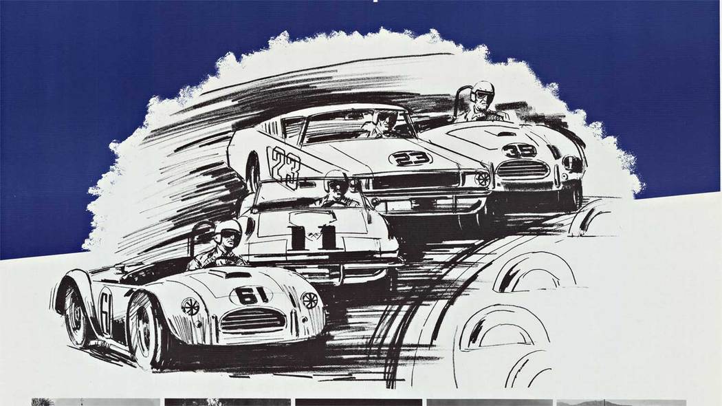 Rare, original, linen backed SANTA BARBARA Champsionship Sports Car Races. Based on the dates of the race the year has to be 1960 for the date of this poster. (May 28-29, 1960 - 13th Santa Barbara - Max Balchowsky - 3rd place in Main event on Sunday.