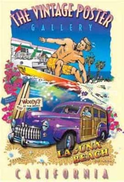 This is a poster for Laguna Beach and not one of the limited edition which was created with the Male and one with the Female Surfer. Upon request the artist will also hand sign the image. Very vibrant and now a new collectable poster for surfing fans