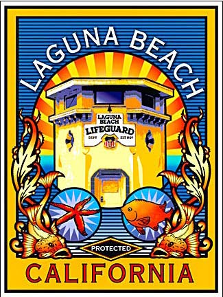 Bill Atkins - "PROTECTED" Laguna Beach, California (S) - Giclee - 17 x 22