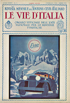  Title: Le Vie D'Italia - Esso - car and gasoline , Date: 1930 , Size: 6 x 9 , Medium: Lithograph , Price: 99