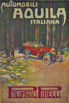 old car,. Convertible, trees, tires, people, forest