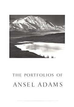 black and white, Ansel Adams, lake mountains, hillside