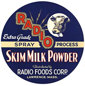  Title: Radio Skim Milk , Size: 17.75 round , Medium: Lithograph , Price: $135