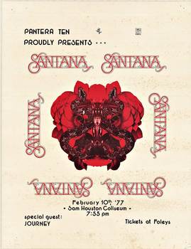  Title: SANTANA / JOURNEY , Date: 1977 , Size: 17