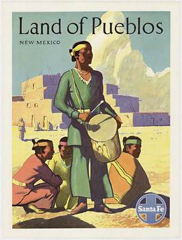  Title: Santa Fe Land of Pueblos , Date: 1949 , Size: 18 x 24 , Medium: Lithograph , Price: 795