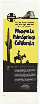  Title: Santa Fe Phoenix, Palm Springs, California , Date: 1941 , Size: 5